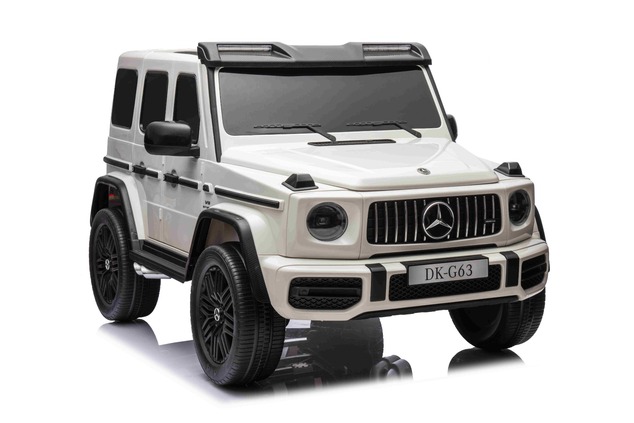 Electric Ride-on car Mercedes-Benz G63 AMG 4x4² Two-seater 12V, white, MP3 Player with USB/AUX input