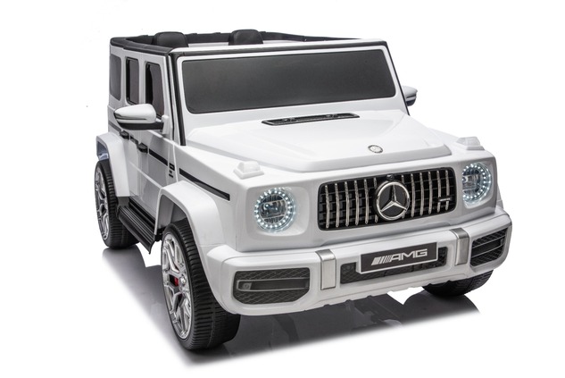 Electric Ride-on car Mercedes-Benz G63 AMG 4x4 Two-seater 24V, white, MP3 Player with USB/AUX and Bl