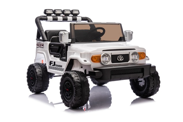 Electric Ride-on car Toyota FJ Cruiser XXL with 4x4 drive, licensed (Two-seater), white, Portable li