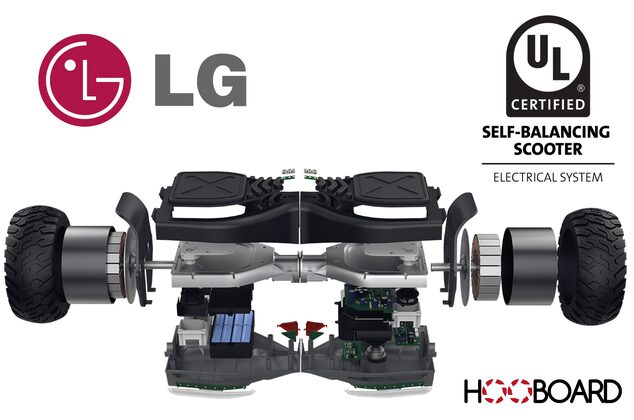 Hooboard - Premier hoverboard tout-terrain intelligent, gyropode, certifié UL, batterie LG