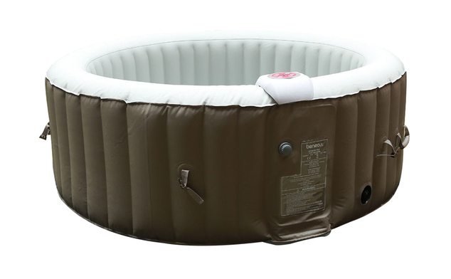 BeneoSpa spa gonfiabile portatile con bolle, jacuzzi, marrone e bianco