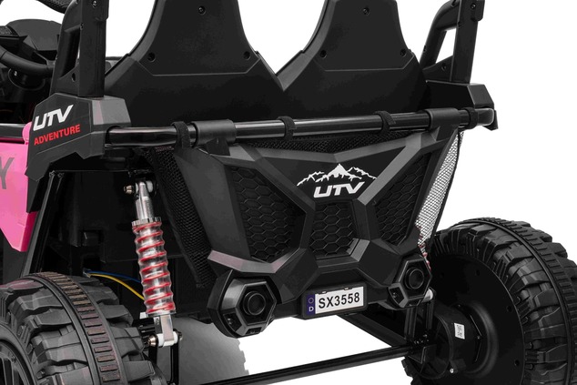 Auto elettrica per bambini T-REX Ride 4x4 24V | 2 posti | Rosa | Lettore MP3 con ingresso USB/AUX | 