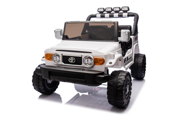 Electric Ride-on car Toyota FJ Cruiser XXL with 4x4 drive, licensed (Two-seater), white, Portable li
