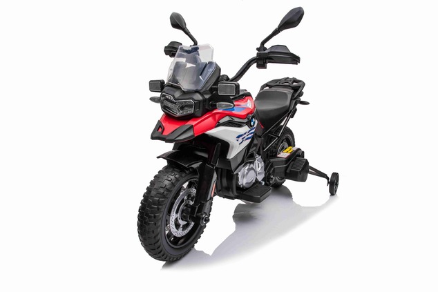 Electric Motorbike BMW F850 GS, Licensed, 12V battery, EVA soft wheels, 2 x 35W Engines, LED Lights,