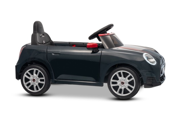 Electric Ride-on car Mini Cooper 12V, black, MP3 Player with USB and Bluetooth connection, 2.4 GHz r