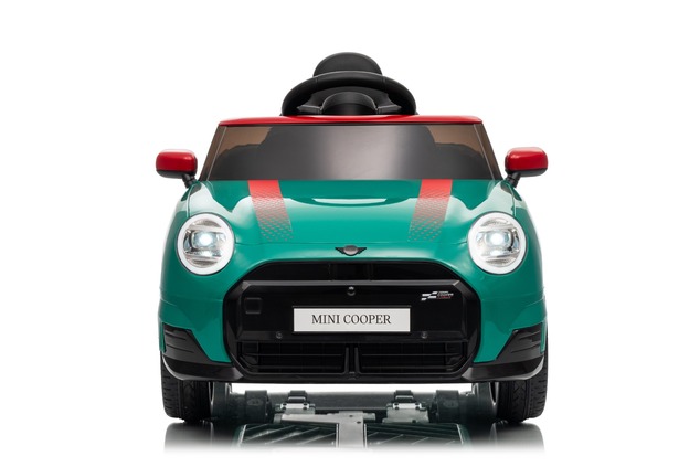 Electric Ride-on car Mini Cooper 12V, green, MP3 Player with USB and Bluetooth connection, 2.4 GHz r