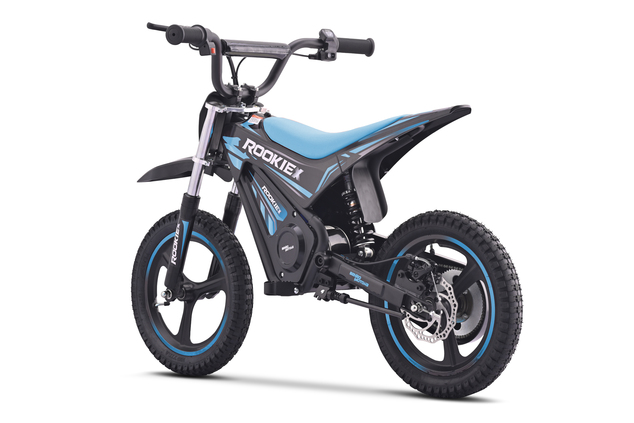 Pocket bike eléctrica para niños ROOKIE X 24V (14") | Batería de litio | Motor sin escobillas 250 W | Freno de disco