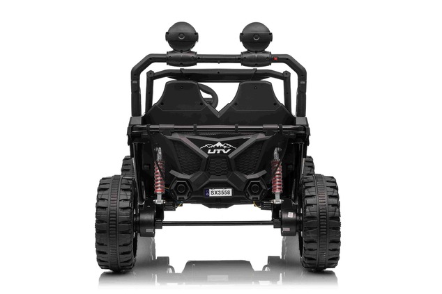 Electric Ride-on car T-REX Ride 4x4 Two-seater 24V, white, MP3 Player with USB/AUX input, 4x4 drive,