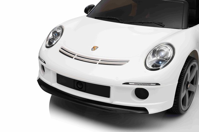 Electric Ride-on car RUF GT 12V, white, Opening doors, 2.4 GHz remote control, LED lights front and 