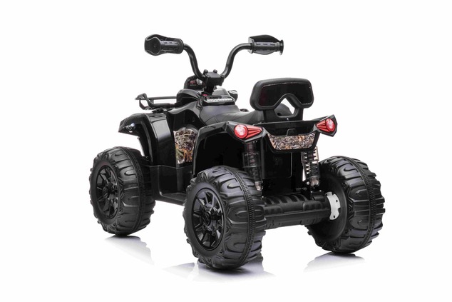 Electric QUAD SUPERPOWER 12V, black, Plastic wheels with rubber band, 2 x 45W Motor, plastic seat, s