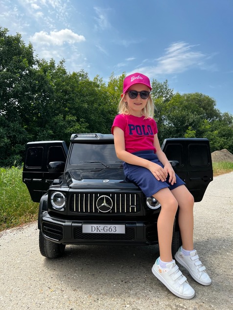 Electric Ride-on car Mercedes-Benz G63 AMG 4x4² Two-seater 12V, red, MP3 Player with USB/AUX input,