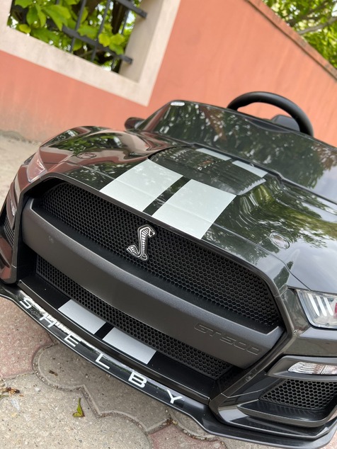 Ford Shelby Mustang GT 500 Cobra Electric Ride-on car, Red, 2.4 GHz Remote control, USB input, LED l