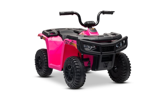Licensed electric Ride-on quad Arctic Cat 12V with rear wheel drive, pink, LED lights, Lithium batte