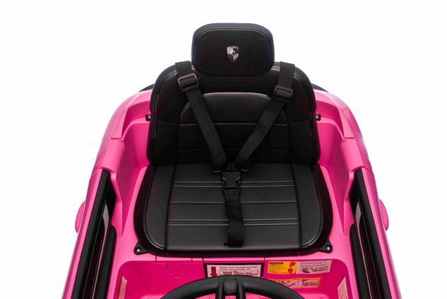 Auto elettrica per bambini Porsche Cayenne 12V con trazione posteriore - con licenza (1 posto), rosa