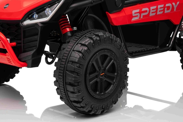 Electric Ride-on car T-REX Ride 4x4 Two-seater 24V, red, MP3 Player with USB/AUX input, 4x4 drive, L
