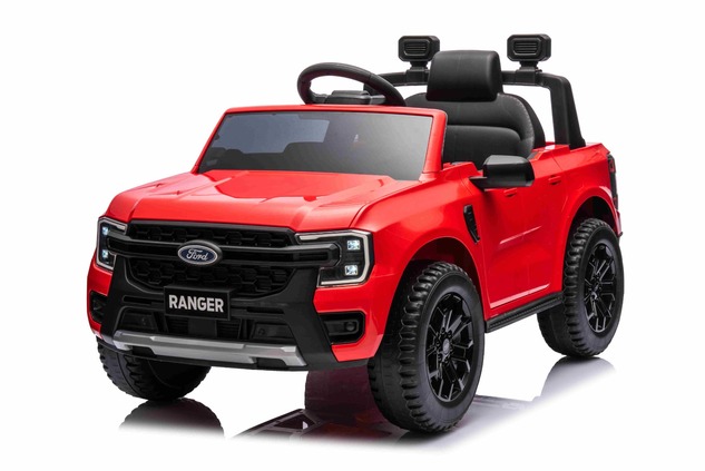 Electric Ride-on car FORD 707 12V, Red, Leather seat, 2.4 GHz remote control, Bluetooth / USB Input,
