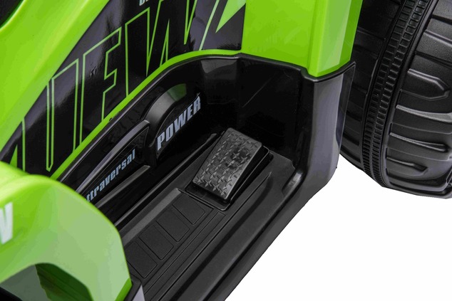 Electric QUAD SUPERPOWER 12V, green, Plastic wheels with rubber band, 2 x 45W Motor, plastic seat, s