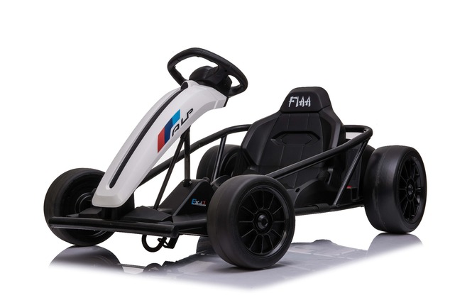 Drift Kart DRIFT-CAR 24V, White, Smooth Drift wheels, 2 x 350W Motor, Drift mode at 13 Km / h, 24V B