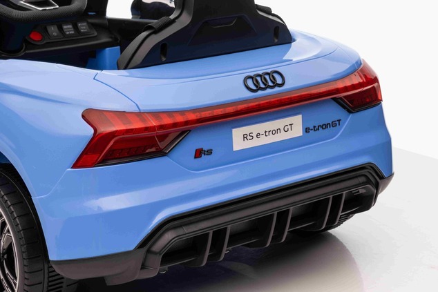 Electric Ride-on car Audi RS E-tron GT 12V, blue, wide single seat, 2.4 GHz remote control, USB / AU