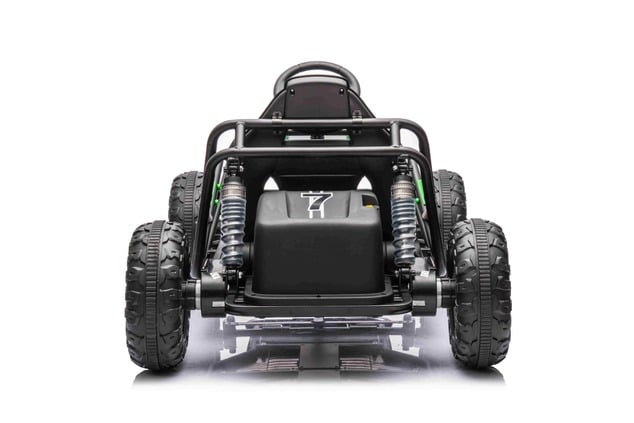 Electric Ride-on SPORT-CART 24V, green, Soft EVA wheels, Leatherette seat, 2 x 50W Motor, 24V Batter
