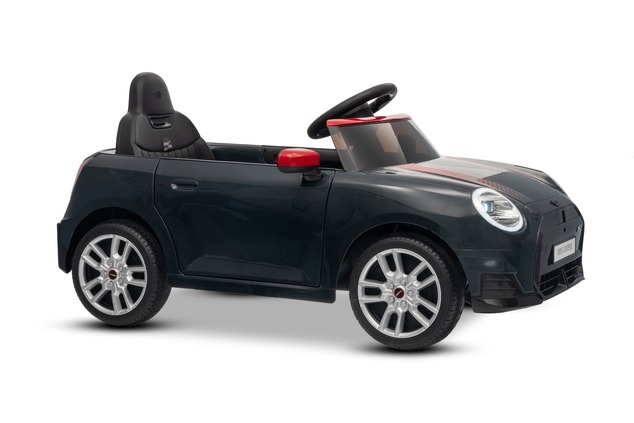 Electric Ride-on car Mini Cooper 12V, black, MP3 Player with USB and Bluetooth connection, 2.4 GHz r