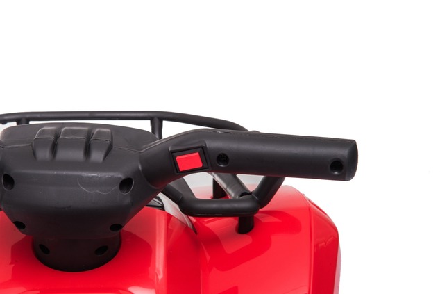 Electric QUAD MINI 6V, Red, MP3 player with USB / AUX input, 1 X 25W Engine, 6V / 4Ah battery, funct