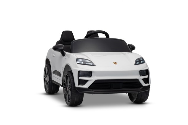 Electric Ride-on car Porsche Macan 12V Licensed with rear-wheel drive (Single seat), white, Lithium 