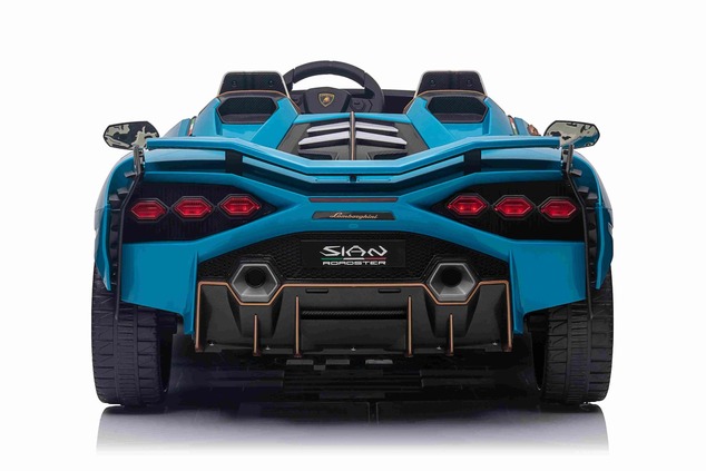 Electric Ride-on car Lamborghini Sian 4X4, blue, 12V, 2.4 GHz remote control, USB / AUX Input, Bluet