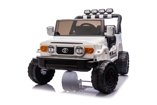 Electric Ride-on car Toyota FJ Cruiser XXL with 4x4 drive, licensed (Two-seater), white, Portable li