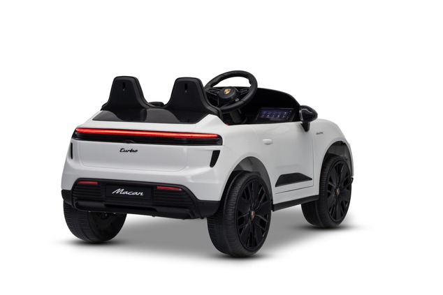 Electric Ride-on car Porsche Macan 12V Licensed with rear-wheel drive (Single seat), white, Lithium 
