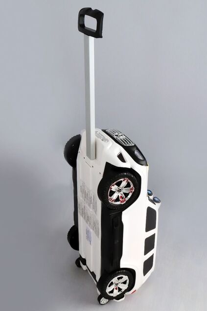 Kids Pull Along Licensed Mercedes-Benz  Ener-G-Force Luggage- White Small Travel Bag