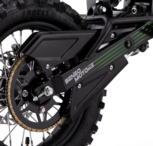 Elektro Dirtbike für Kinder 1600 W | Beneo Motors Falcon Rot | Ab 8 Jahren | 48-V-Lithium-Akku | Ges