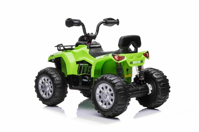 Electric QUAD SUPERPOWER 12V, green, Plastic wheels with rubber band, 2 x 45W Motor, plastic seat, s