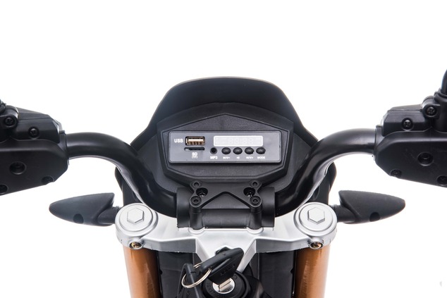 Electric Motorbike APRILIA DORSODURO 900, Licensed, 12V battery, EVA soft wheels, 2 x 18W Engines, S