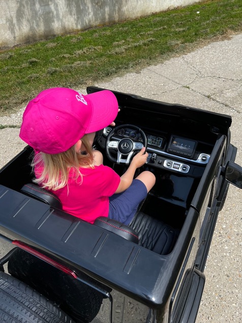 Electric Ride-on car Mercedes-Benz G63 AMG 4x4² Two-seater 12V, red, MP3 Player with USB/AUX input,