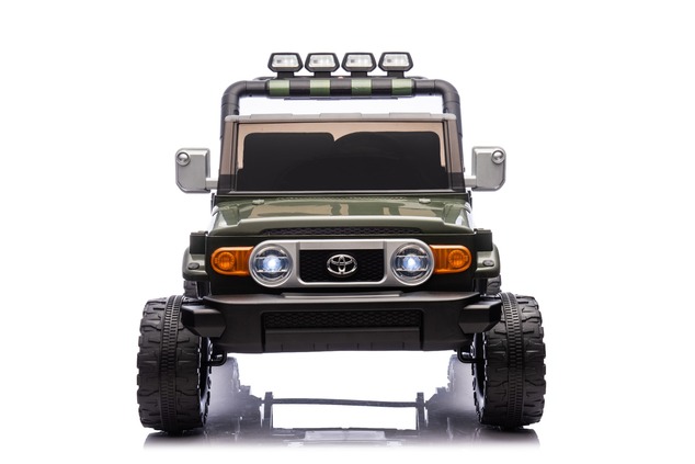 Electric Ride-on car Toyota FJ Cruiser XXL with 4x4 drive, licensed (Two-seater), green, Portable li