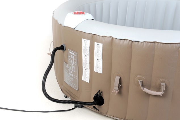 BeneoSpa spa gonfiabile portatile con bolle, jacuzzi, marrone e bianco