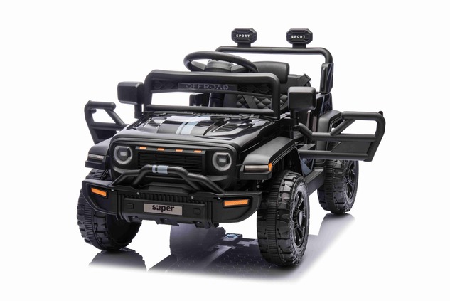 Electric car for children OFFROAD NEW with rear-wheel drive, black, Lithium battery, High chassis, W