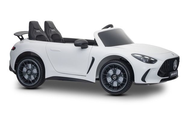 Electric Ride-on car Mercedes GT63 AMG 24V with 4x4 drive, white, Two-seater, Adjustable driver's se