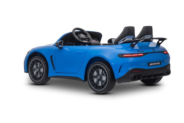 Electric Ride-on car Mercedes GT63 AMG 24V with 4x4 drive, blue, Two-seater, Adjustable driver's sea