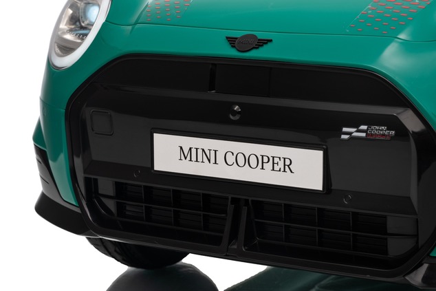 Electric Ride-on car Mini Cooper 12V, green, MP3 Player with USB and Bluetooth connection, 2.4 GHz r