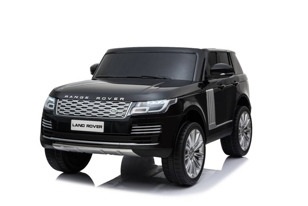 Electric Ride-On Range Rover, Black, Double Leather Seat, LCD Display with USB Input, 4x4 Drive, 2x