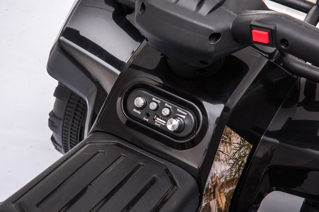 Electric QUAD MINI 6V, Black, MP3 player with USB / AUX input, 1 X 25W Engine, 6V / 4Ah battery, fun