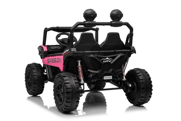 Auto elettrica per bambini T-REX Ride 4x4 24V | 2 posti | Rosa | Lettore MP3 con ingresso USB/AUX | 