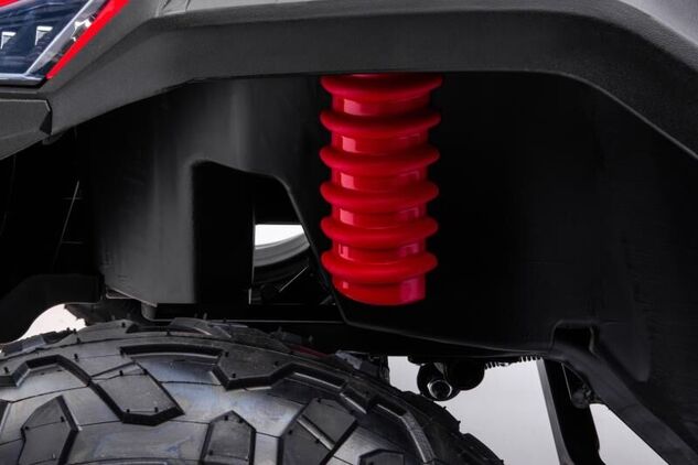 Electric Ride-on car UTV XXL 24V, red, two-seater, Engine with differential, Inflatable rubber wheel