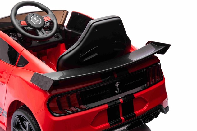 Ford Shelby Mustang GT 500 Cobra Electric Ride-on car, Red, 2.4 GHz Remote control, USB input, LED l