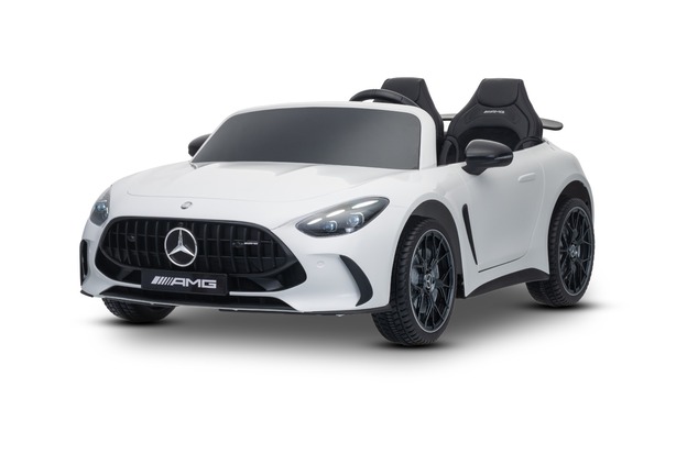 Electric Ride-on car Mercedes GT63 AMG 24V with 4x4 drive, white, Two-seater, Adjustable driver's se