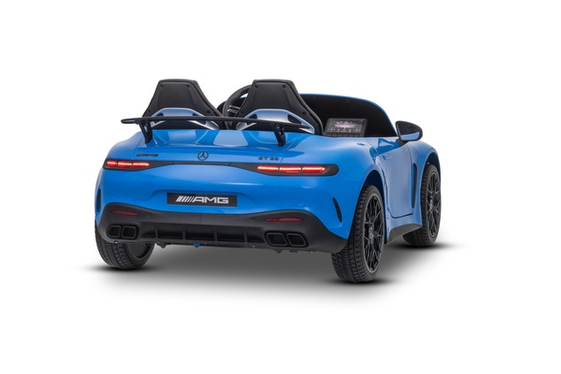 Electric Ride-on car Mercedes GT63 AMG 24V with 4x4 drive, blue, Two-seater, Adjustable driver's sea
