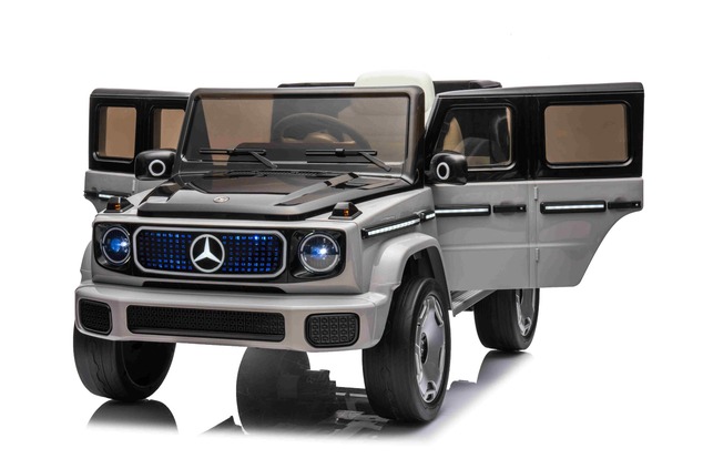Electric Ride-on car Mercedes-Benz EQG 12V, grey, LED underlighted body parts, Functional front and 