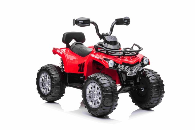 Electric QUAD SUPERPOWER 12V, red, Plastic wheels with rubber band, 2 x 45W Motor, plastic seat, sus